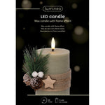 Single Wick Battery Operated Green Candle - Single Wick Green Candle BO LED 7.5CM Sterling Home 3