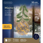 Extra Small Micro LED Baterry Operated Ball - Micro LED BO Indoor Ball Light 14CM Sterling Home 4