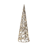 Large Micro LED Baterry Operated Gold Cone - Micro LED BO Indoor Cone Light 40CM Sterling Home 2