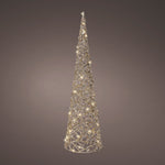 Extra Large Micro LED Baterry Operated Gold Cone - Micro LED BO Indoor Cone Light 60CM Sterling Home 2