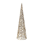Extra Large Micro LED Baterry Operated Gold Cone - Micro LED BO Indoor Cone Light 60CM Sterling Home 1