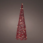 Large Micro LED Baterry Operated Red Cone - Micro LED BO Indoor Red Cone Light 40CM Sterling Home 1