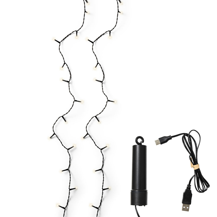 Twinkle Effect 100 LED Duracharge Battery Operated Outdoor Lights - 100 Duracharge Twinkle LED BO Outdoor Lights Sterling Home 1