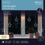 Micro LED Star Outdoor White Curtain Lights - White Micro LED Curtain Outdoor Star Lights 120CM Sterling Home 2