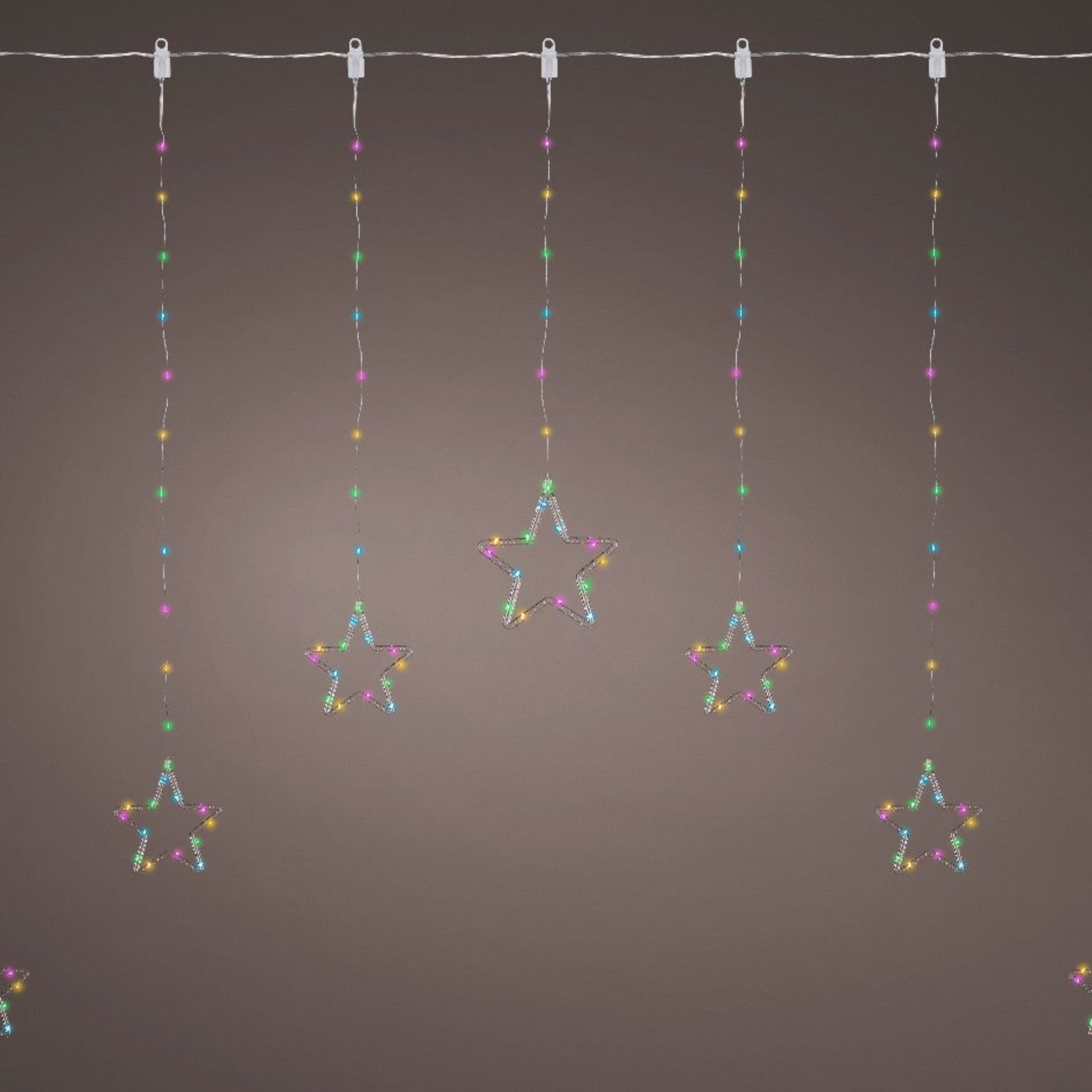 Micro LED Outdoor Multi Coloured Star Lights - Coloured Micro LED Outdoor Star Lights 120CM Sterling Home 1