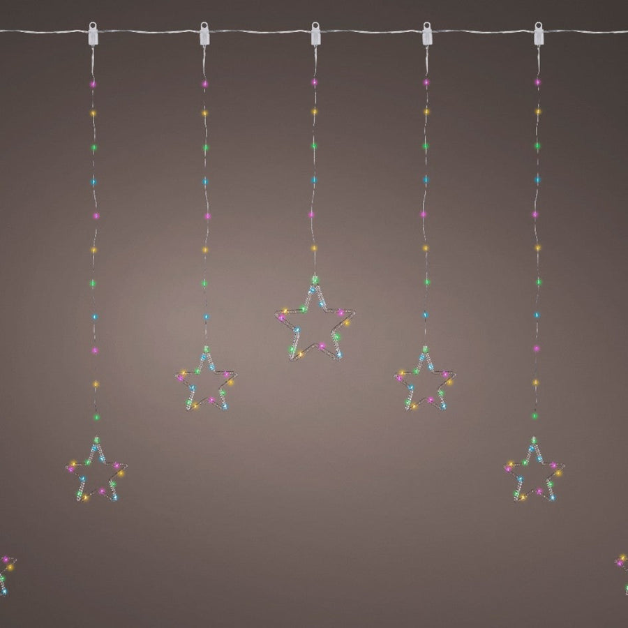 Micro LED Outdoor Multi Coloured Star Lights - Coloured Micro LED Outdoor Star Lights 120CM Sterling Home 1