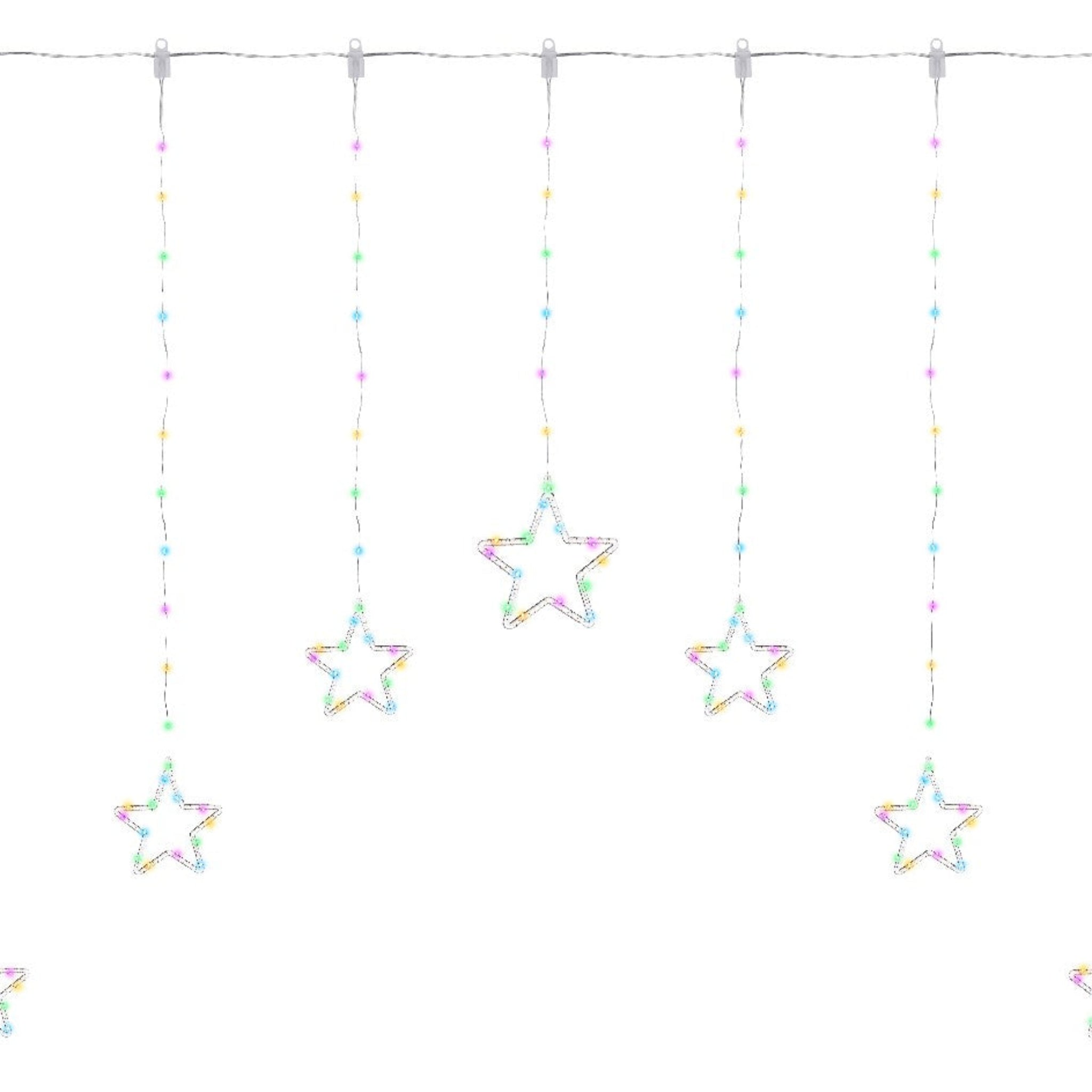 Micro LED Outdoor Multi Coloured Star Lights - Coloured Micro LED Outdoor Star Lights 120CM Sterling Home 2