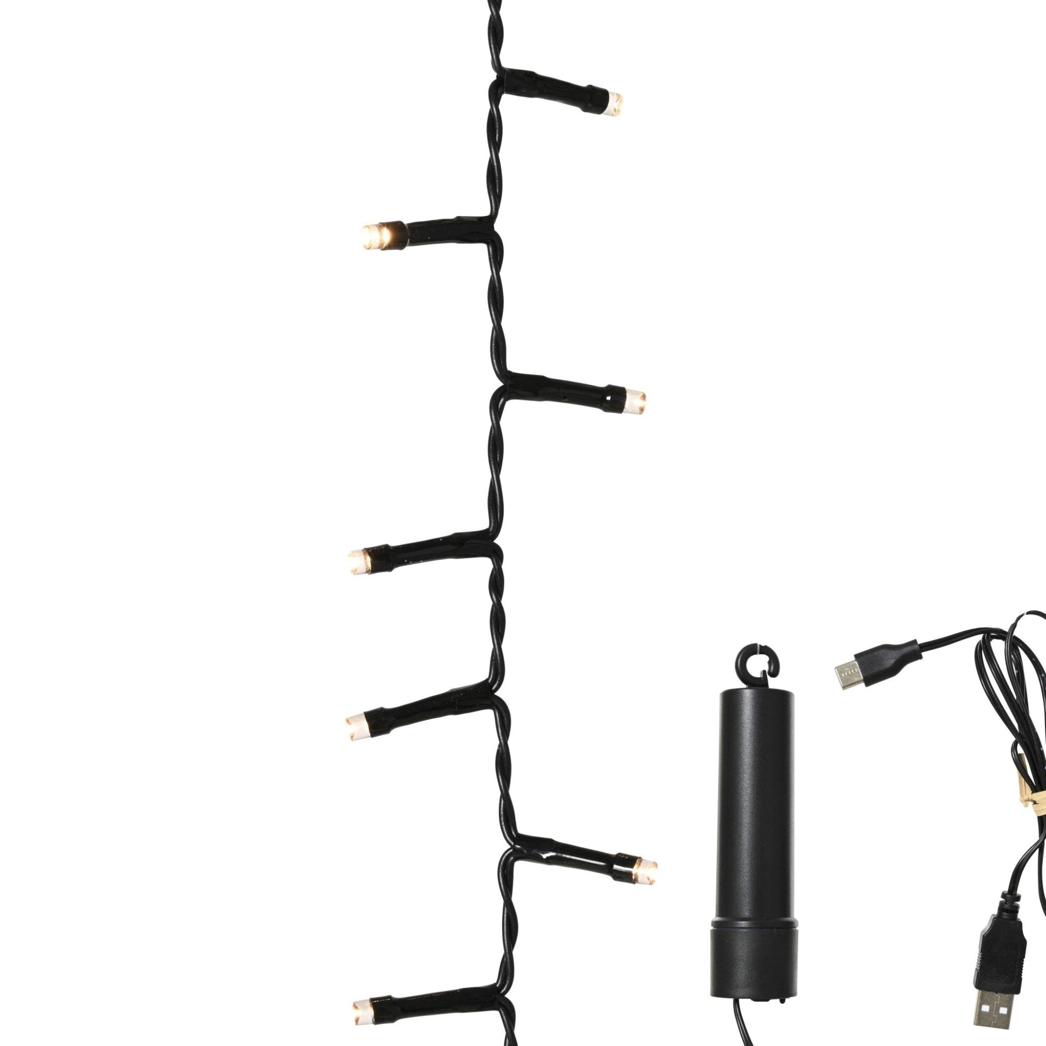 Twinkle 160 LED Duracharge Battery Operated Outdoor Lights - 160 Duracharge Twinkle LED BO Outdoor Lights Sterling Home 1