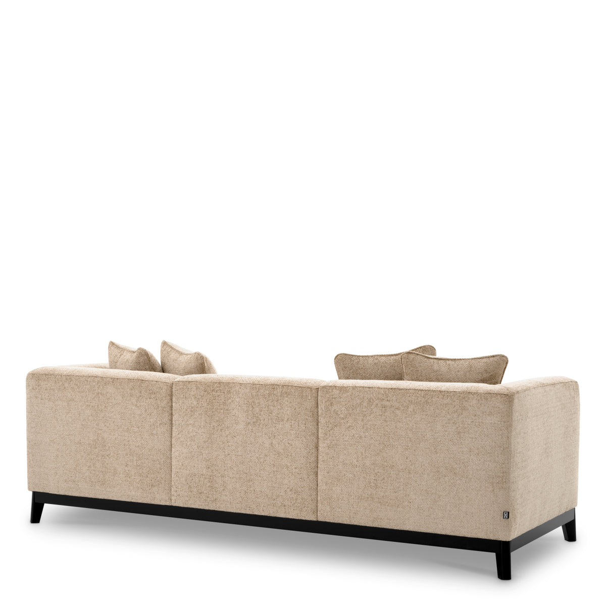 Eichholtz Corso 3 Seater Sofa Lyssa Sand Black Base - 3 Seater Sofa Lyssa Sand 3 Seater Sofas Sterling Home 4