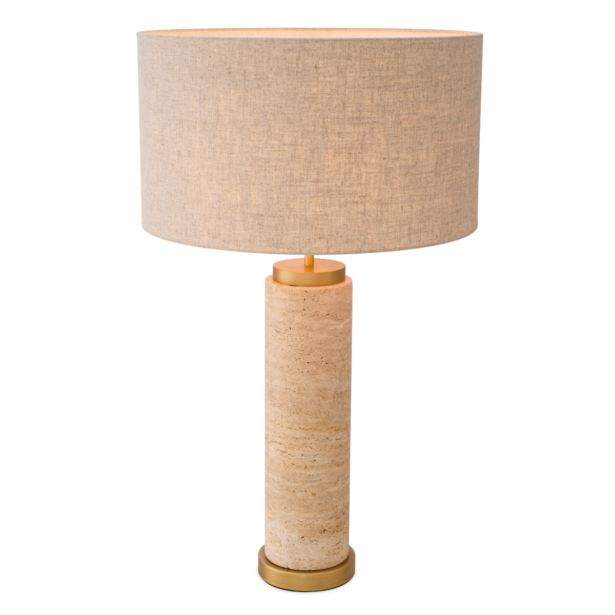 Eichholtz Lxry Table Lamp Traventine And Antique Brass Finish - Table Lamp Lxry Accessories Sterling Home 4