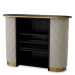 Eichholtz Matthew Bar Forrester Off-White Black Beveled Glass Brushed Brass Finish - Bar Forrester Off-White Black Beveled Glass Brushed Brass Finish Tables Sterling Home 4