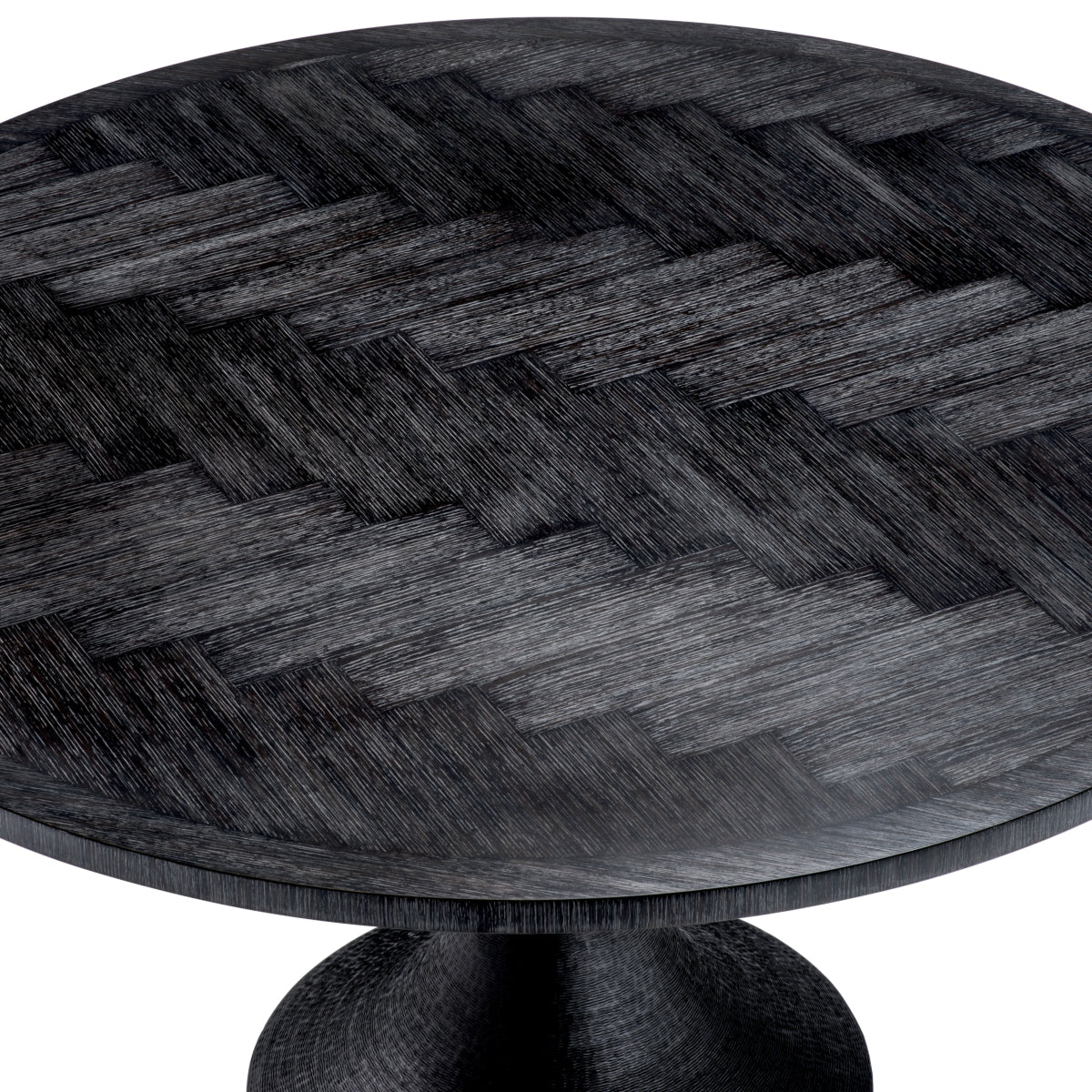 Eichholtz Melchior Dining Table 300cmCharcoal Oak Veneer / Bronze Finish - Dining Table 300cm Charcoal Oak Veneer / Bronze Finish Dining Tables Sterling Home 4