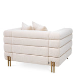 Eichholtz York Armchair Boucle Cream Brushed Brass Legs - Armchair Boucle Cream Armchairs Sterling Home 4