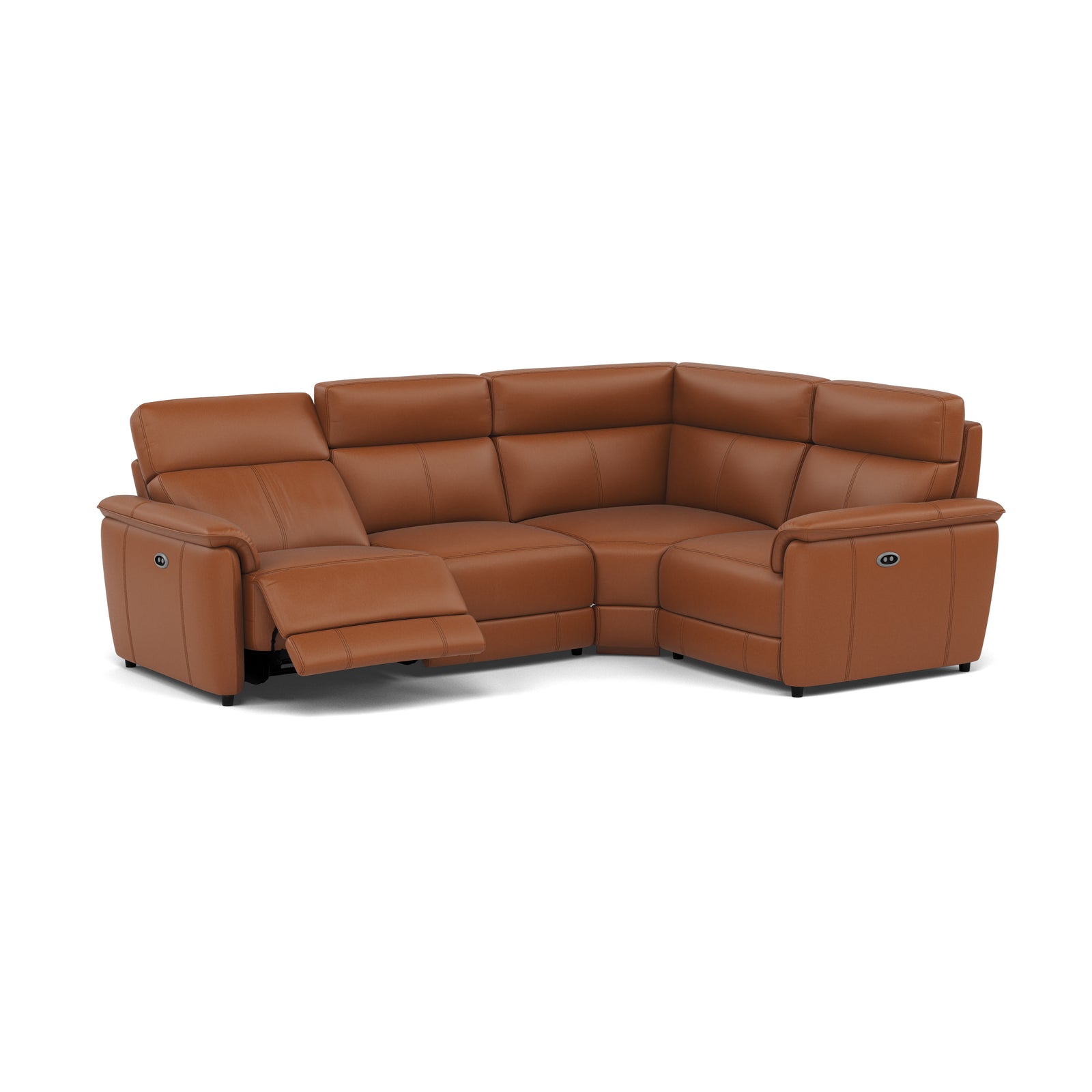 Orkney Small Corner Recliner Sofa - Combination 8 2.5 Corner 1.25 Power Cat 20S - Power Recliner with USB Sofas Sterling Home 9 BXS-334E PECAN BROWN