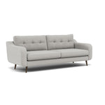 Phoebe 4 Seater Sofa - Extra Large Sofa Standard Back Grade B — Plush Velvet Silver / American Walnut, gallery image 1