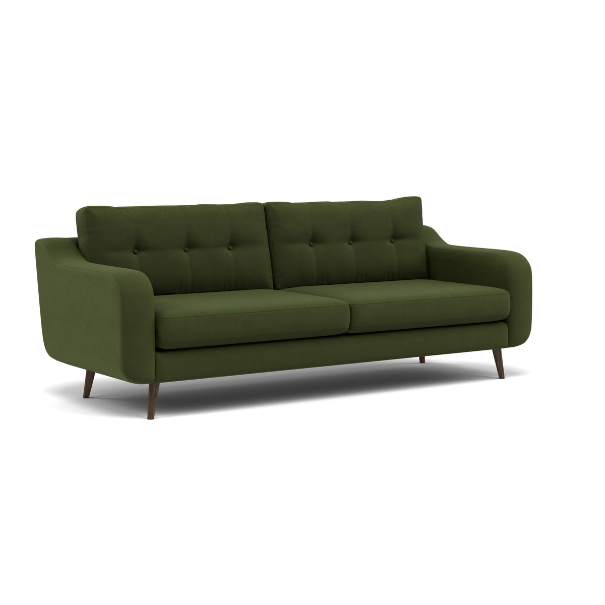 Phoebe 4 Seater Sofa - Extra Large Sofa Standard Back Grade B — Plush Velvet Vine / American Walnut, gallery image 1