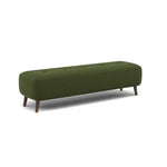 Phoebe Footstool - Medium Bench Stool Grade B — Plush Velvet Vine / American Walnut, gallery image 1
