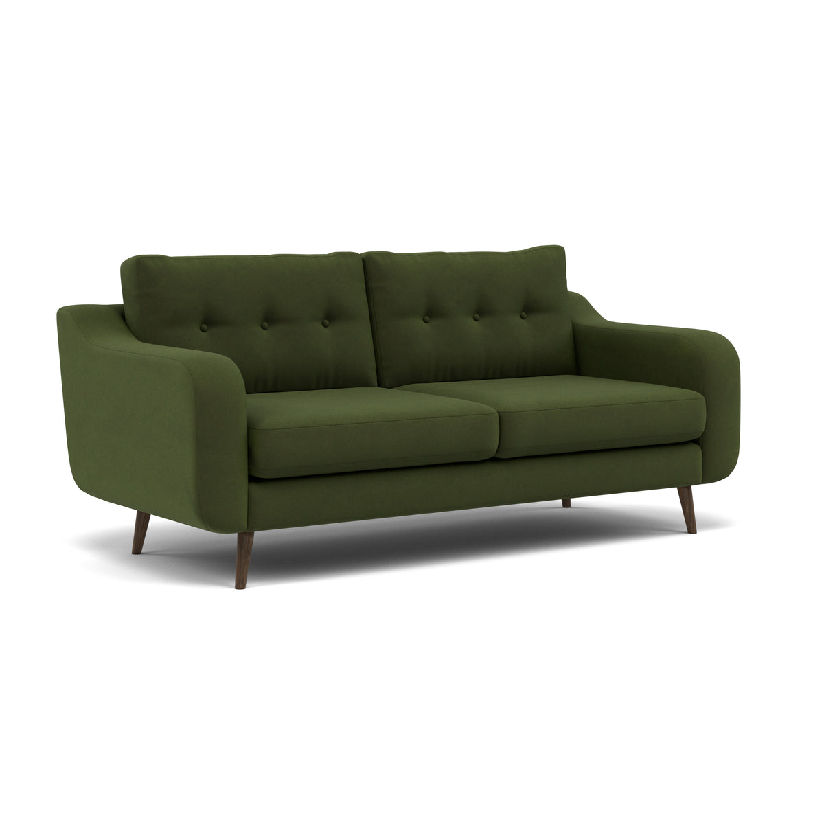 Phoebe 3 Seater Sofa - Large Sofa Standard Back Grade B — Plush Velvet Vine / American Walnut, gallery image 1