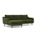 Phoebe Large Chaise Sofa - Large Chaise Sofa LHF Standard Back Grade B - Left Hand Facing — Plush Velvet Vine / American Walnut, gallery image 1