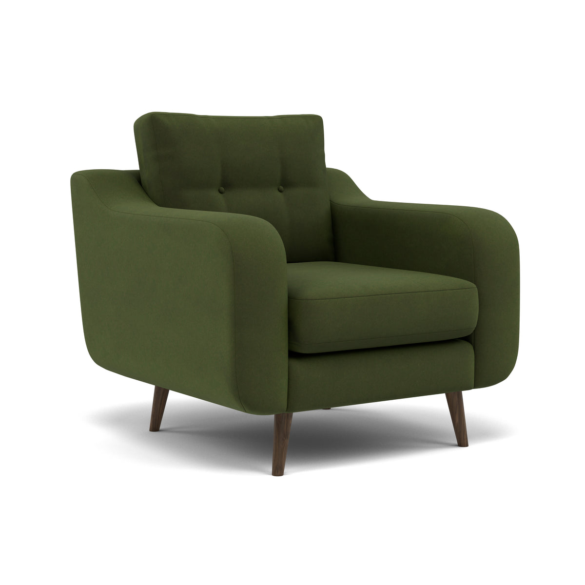 Phoebe Armchair - Chair Grade B — Plush Velvet Vine / American Walnut, gallery image 1