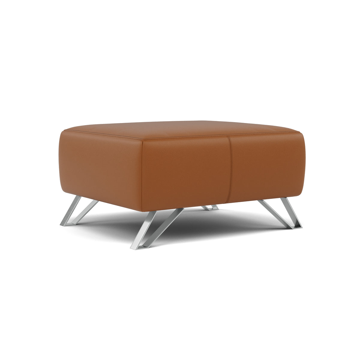 Nicoletti Puccini Footstool - Rectangular Stool CK — Botero Cuoio 2151, gallery image 1