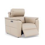 Nicoletti Giacomo Recliner Armchair - Power Recliner Chair Lumber Support CK Botero - Power With Power Headrest Footrest Lumbar & USB — Botero 2156 Crema, gallery image 1