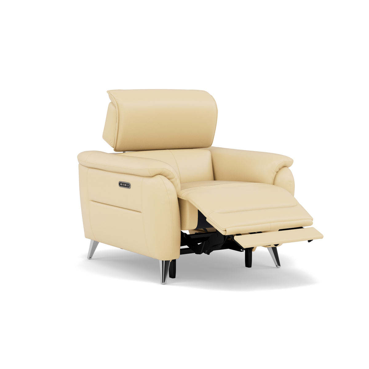 Sol Recliner Armchair - Power Recliner Armchair with Head Tilt Cat 60 — Cat-60/04 Montana Vanilla Cream, gallery image 1