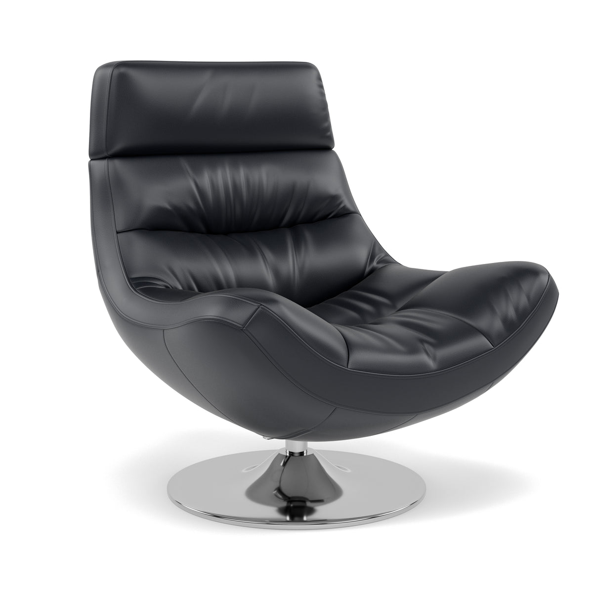 Batista Swivel Armchair - Swivel Armchair Cat 60 — Cat-60/24 Montana Navy, gallery image 1