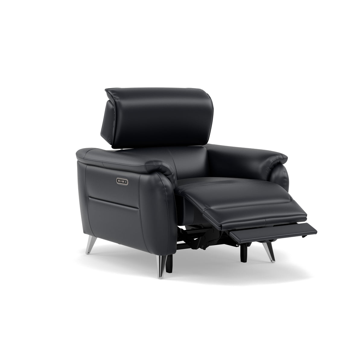 Sol Recliner Armchair - Power Recliner Armchair with Head Tilt Cat 60 — Cat-60/24 Montana Navy, gallery image 1