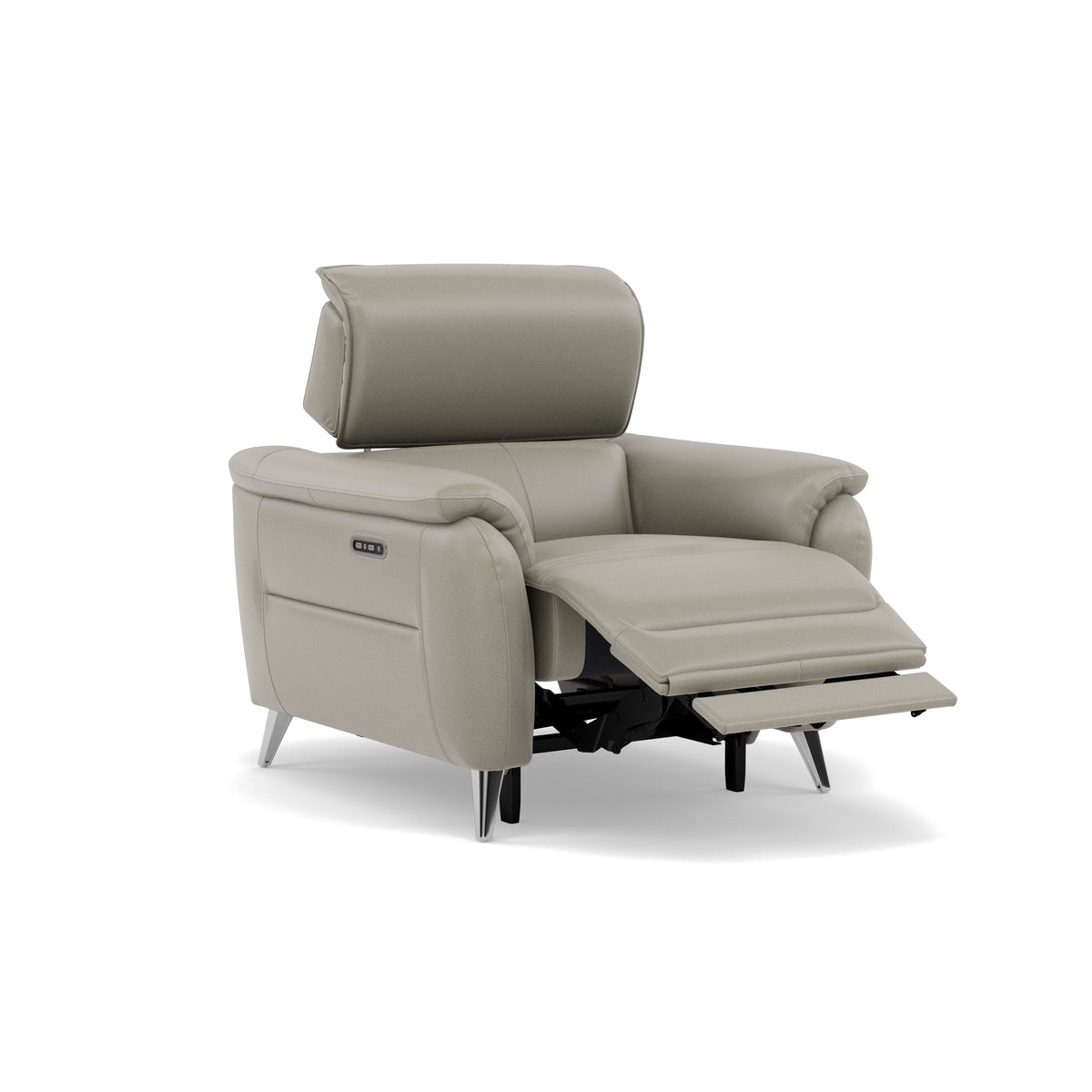 Sol Recliner Armchair - Power Recliner Armchair with Head Tilt Cat 60 — Cat-60/28 Montana New Grey, gallery image 1