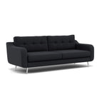 Phoebe 4 Seater Sofa - Extra Large Sofa Standard Back Grade B — Plush Velvet Charcoal / Chrome, gallery image 1