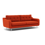 Phoebe 4 Seater Sofa - Extra Large Sofa Standard Back Grade B — Plush Velvet Paprika / Chrome, gallery image 1