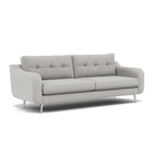 Phoebe 4 Seater Sofa - Extra Large Sofa Standard Back Grade B — Plush Velvet Silver / Chrome, gallery image 1