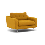 Phoebe Loveseat - Snuggler Chair Grade B — Plush Velvet Turmeric / Chrome, gallery image 1