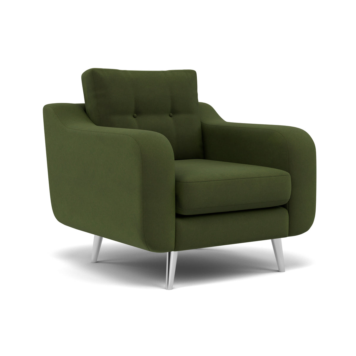 Phoebe Armchair - Chair Grade B — Plush Velvet Vine / Chrome, gallery image 1