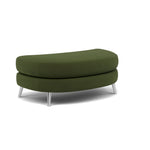 Phoebe Oval Footstool - Oval Cuddler Stool Grade B — Plush Velvet Vine / Chrome, gallery image 1