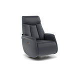 Nicoletti Break Recliner Armchair - Power Chair with Round Metal Base CB — Macao Blu-S 81, gallery image 1