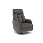 Nicoletti Break Recliner Armchair - Power Chair with Round Metal Base CB — Macao Grigio Scuro 327, gallery image 1