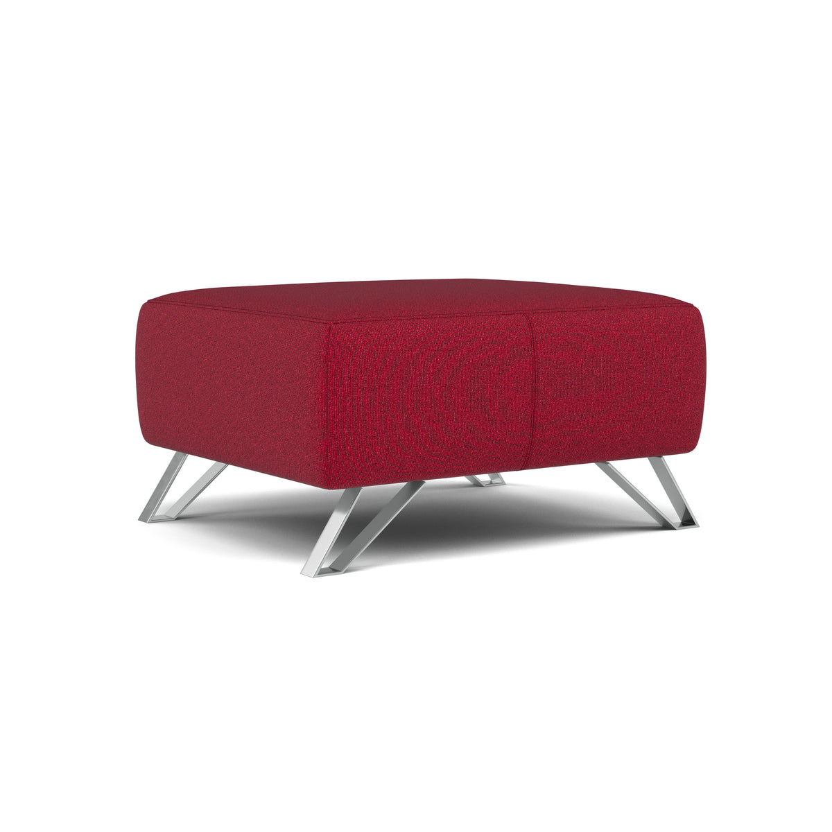 Nicoletti Puccini Footstool - Rectangular Stool NA — Coupe' FR 305 Rosso, gallery image 1