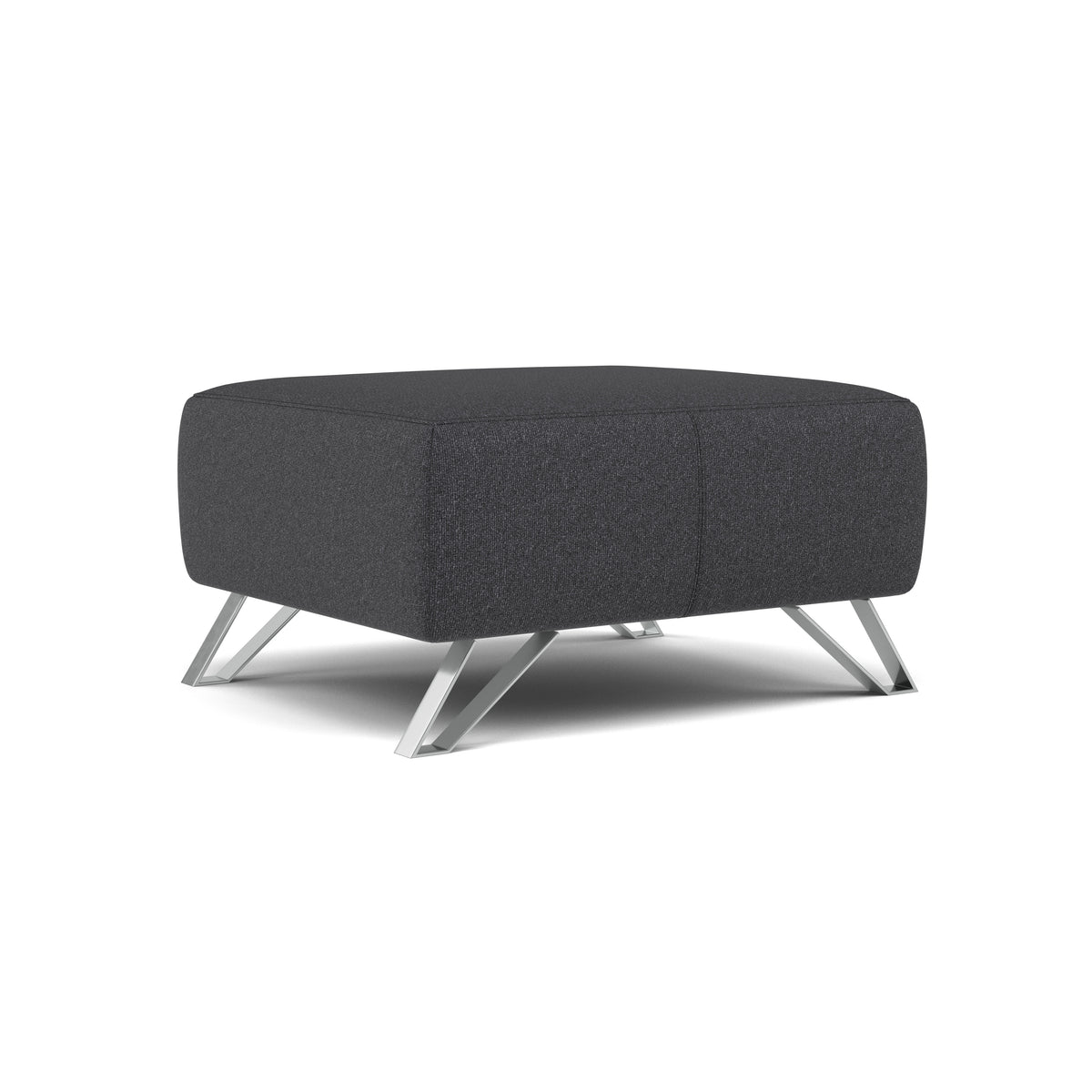 Nicoletti Puccini Footstool - Rectangular Stool NA — Coupe' FR 610 Anthracite, gallery image 1