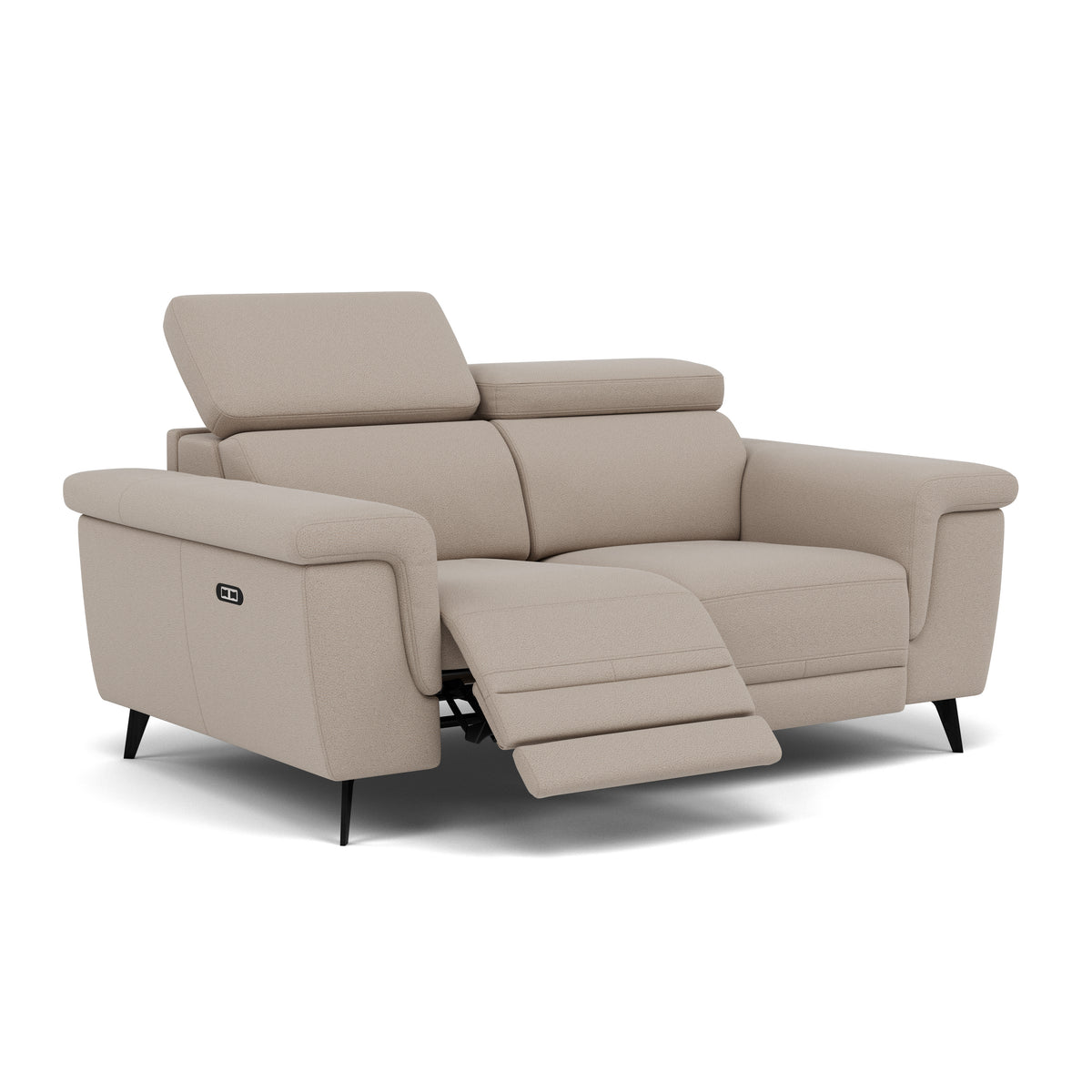 Sparta 2 Seater Recliner Sofa - 2 Str W/ 2 Power Recliner W/ 2 Ratchet Headrest Fabric - Power with Manual Headrest — CU9101-5-UK Oxford Beige, gallery image 1