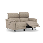Sol 2 Seater Recliner Sofa - 2 Seater Power Recliner Sofa with Head Tilt F8 — Darwin Mink 50366, gallery image 1