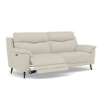 Revel 3 Seater Recliner Sofa - 2.5 Seater Sofa with 2 Power Recliners Fabric - Power Recliner with USB — FAB-LKV - 02 BEIGE, gallery image 1