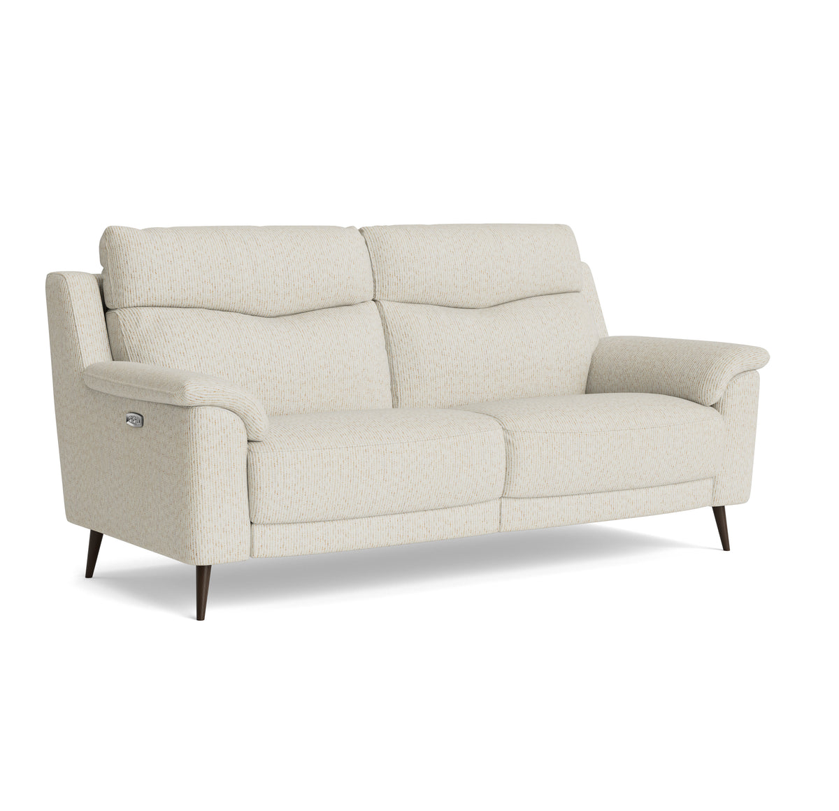 Revel Small 3 Seater Sofa - 2.5 Seater Sofa Compact Fabric — FAB-LKV - 02 BEIGE, gallery image 1
