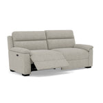 Eldon 3 Seater Power Recliner - 2.5 Seater Sofa 2 Power Recliners Fabric - Power Recliner Power Footrest Headrest & USB — FAB-MIL-105  IRON, gallery image 1