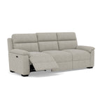 Eldon 3 Seater Power Recliner - 2.5 Seater Sofa 2 Power Recliners Fabric - Power Recliner Power Footrest Headrest & USB — FAB-MIL-105  IRON, gallery image 1