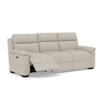 Eldon 3 Seater Power Recliner - 2.5 Seater Sofa 2 Power Recliners Fabric - Power Recliner Power Footrest Headrest & USB — FAB-MIL-110 SAND, gallery image 1