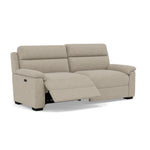 Eldon 3 Seater Power Recliner - 2.5 Seater Sofa 2 Power Recliners Fabric - Power Recliner Power Footrest Headrest & USB — FAB-MIL-120 MINK, gallery image 1