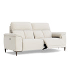 Loma 3 Seater Recliner Sofa - 2.5 Seater Sofa with 2 Power Recliners USB Fabric - Power Recliner with USB — FAB-NTS - 01 CREAM, gallery image 1