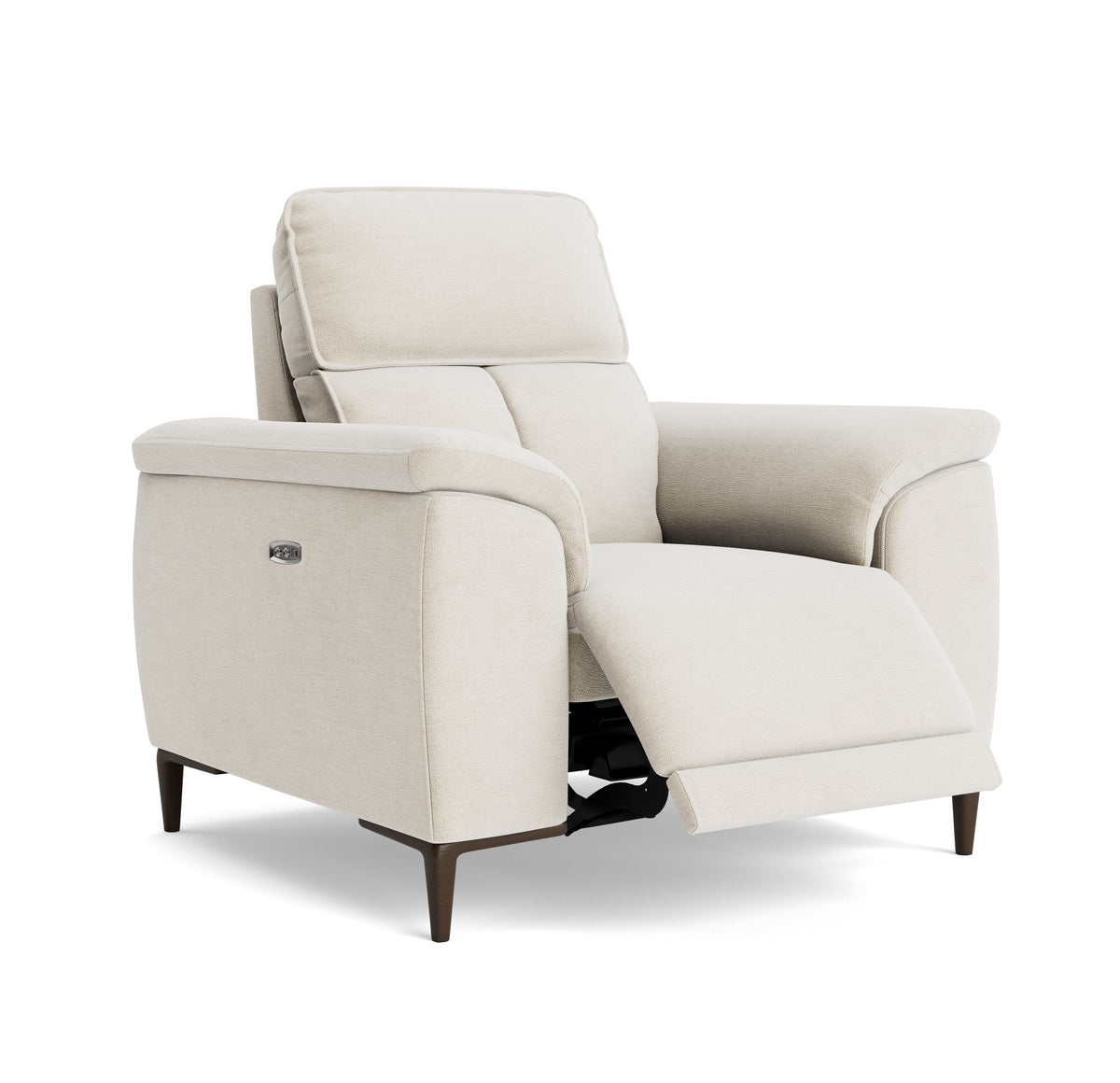 Loma Recliner Armchair - Power Recliner Chair USB Fabric - Power Recliner with USB — FAB-NTS - 01 CREAM, gallery image 1